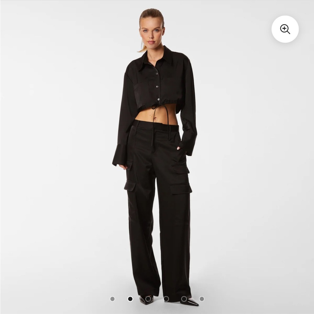 NWT Noli Shop Milan Satin Cargo Pants